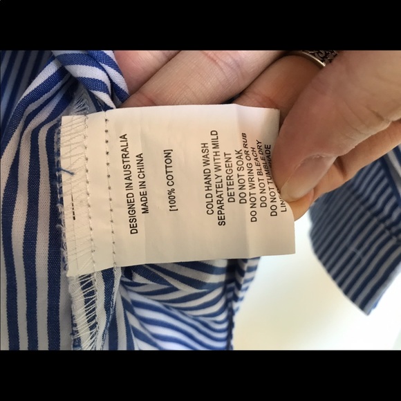 Paper Heart Blue and white Striped Blouse | S - Picture 4 of 6